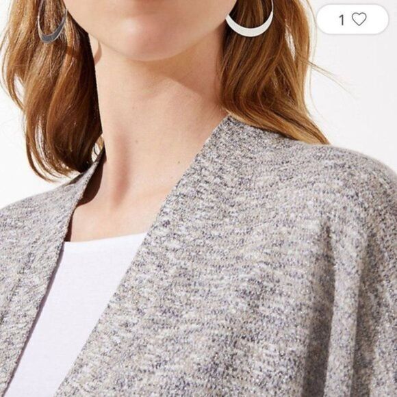 NEW Loft shimmer open poncho sweate, XS - Picture 3 of 10
